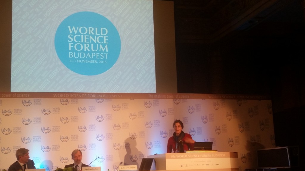 Project Officer Eli Grant at the World Science Forum, Budapest. credits: H Roman