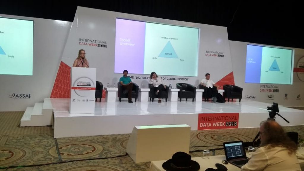 Dr. Vanessa McBride at the SciDataCon conference in Botswana